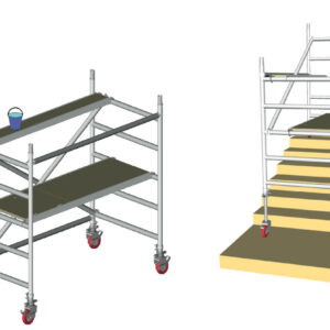 Jolly rullestillas i aluminium med hjul og arbeidsplattform