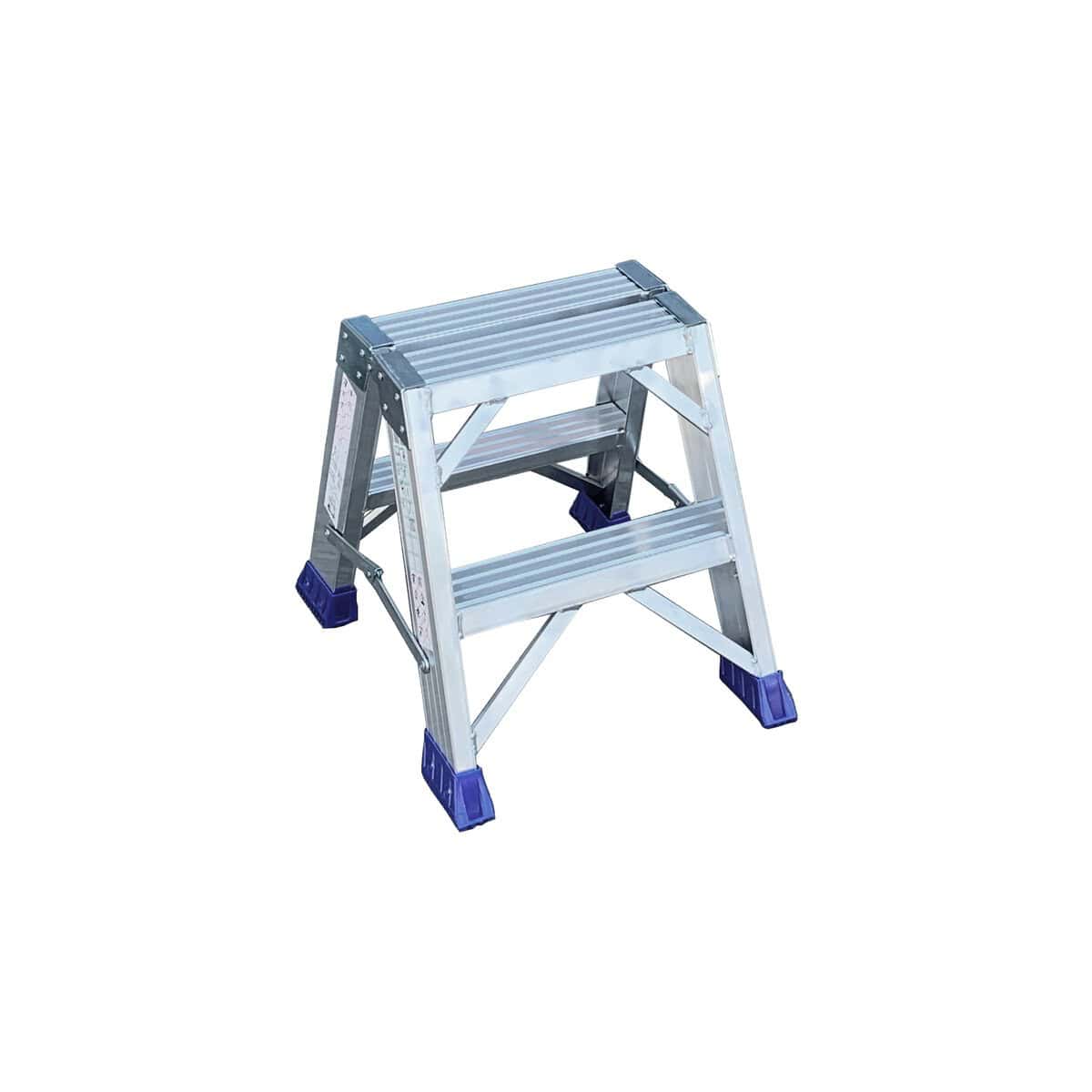 Punto arbeidskrakk i aluminium, smal, med 2x2 trinn
