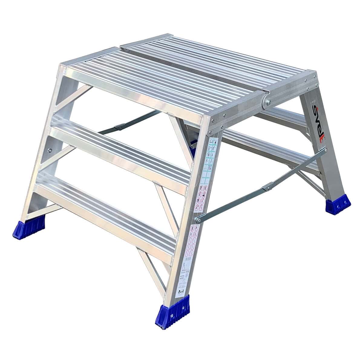 Punto Space industribukk i aluminium med 2x3 trinn og stor plattform