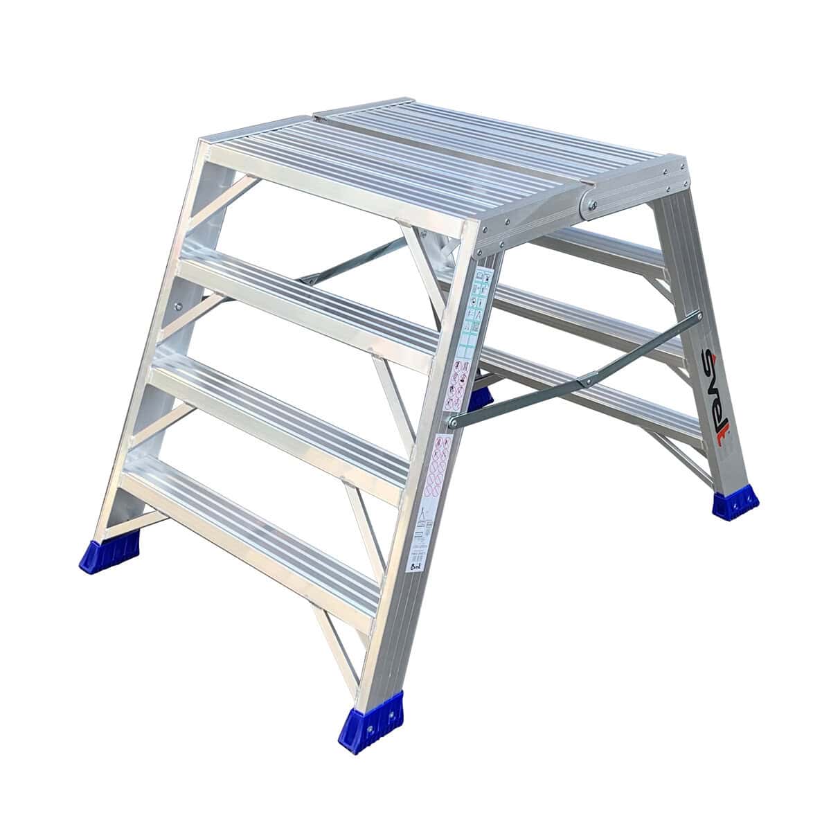 Punto Space industribukk i aluminium med 2x4 trinn og stor plattform