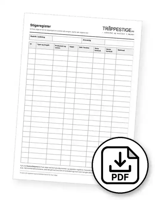 Stigeregister, forhåndsvisning av PDF